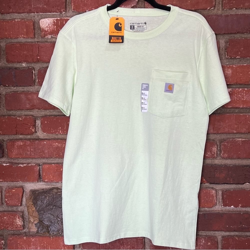 Carhartt NWT Women's small loose fit heavy weight short sleeve‎ pocket shirt